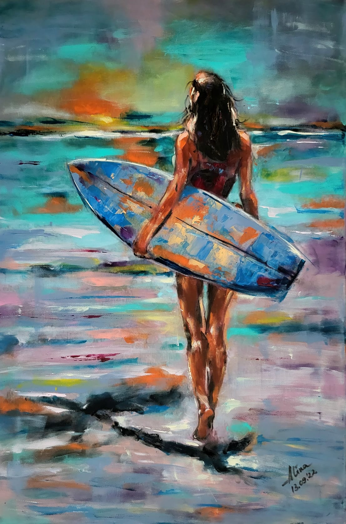 ArteDiAlina.com painting: I've got summer on my mind